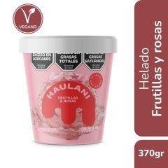 Pote de helado de Frutilla y Rosas Haulani 370gr