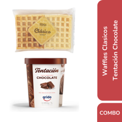 COMBO Waffles Clasicos Rible y Tentacion Chocolate Grido