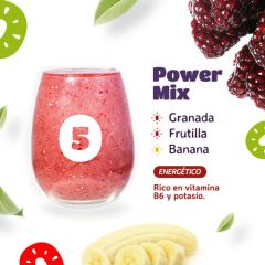 Smooothie pack “power mix” (granada, frutilla y banana) Easy Frut x 600gr N5
