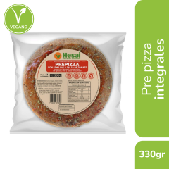 Pre-pizzas integrales de masa madre con tomate Hesai 330gr