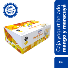 Caja de Yogurt helado mango y maracuyá 6 Unidades Grido 480gr