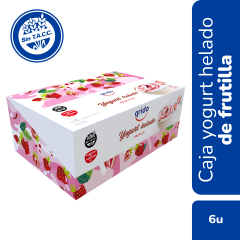 Caja de Yogurt helado frutilla 6 Unidades Grido 480gr