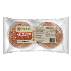 Mini pre-pizzas integrales de masa madre con tomate Hesai x 330gr