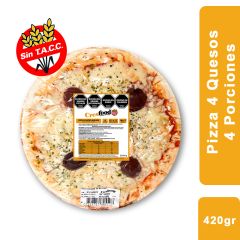 Pizza cuatro quesos 4p Cresfood  420gr