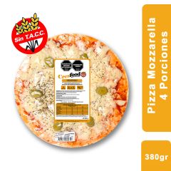 Pizza mozzarella 4p Cresfood 380gr