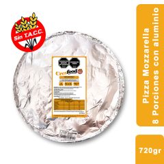 Pizza mozzarella 8p con aluminio Cresfood 720gr