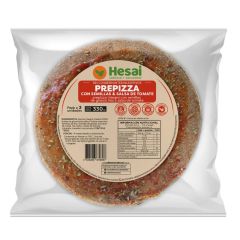 Pre-pizzas integrales de masa madre con tomate Hesai 330gr
